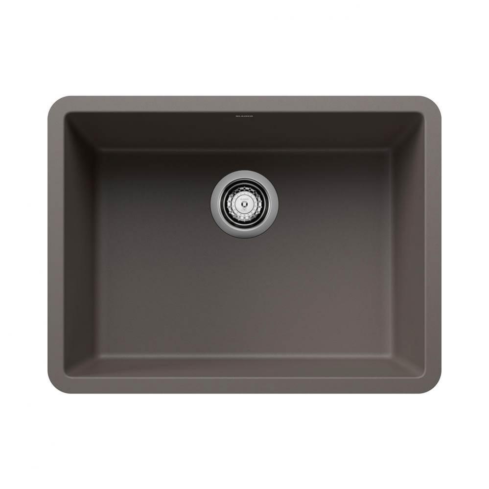 Precis SILGRANIT 24'' Single Bowl Undermount Kitchen Sink - Volcano Gray