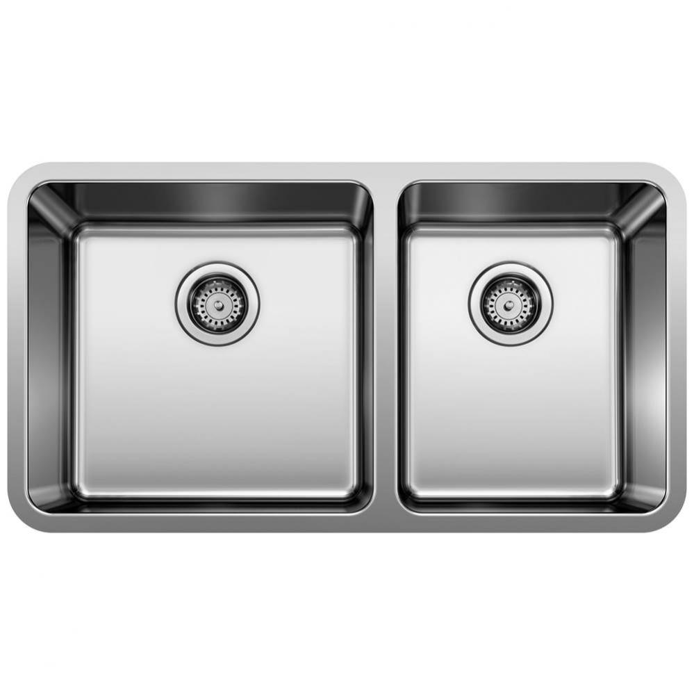 Formera 33'' 60/40 Double Bowl Undermount Stainless Steel Kitchen Sink