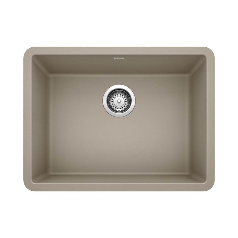 Precis SILGRANIT 24'' Single Bowl Undermount Kitchen Sink - Truffle