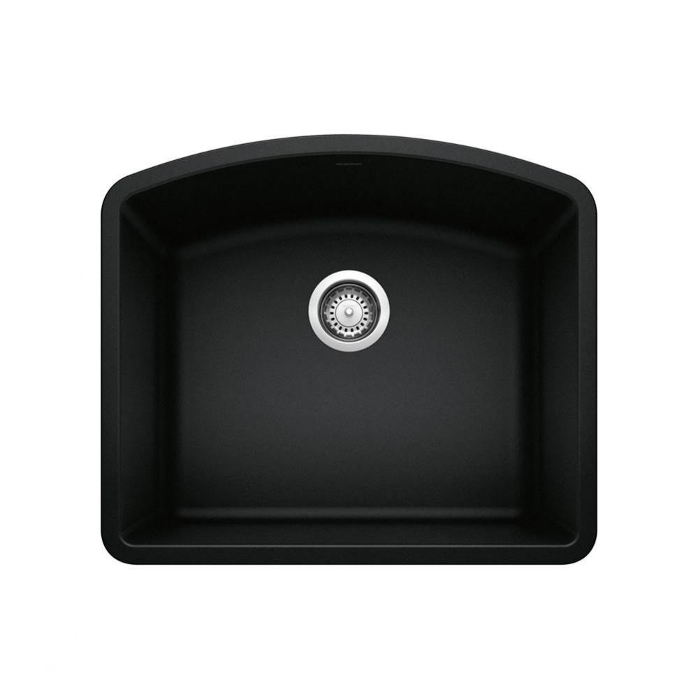 Diamond SILGRANIT 24'' Single Bowl Undermount Kitchen Sink - Coal Black
