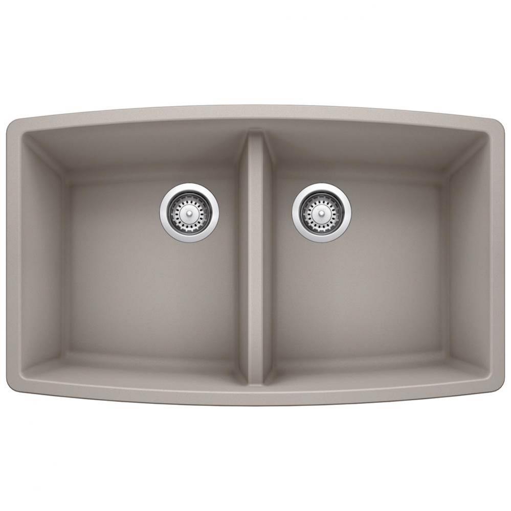 Performa Equal Double Bowl - Concrete Gray
