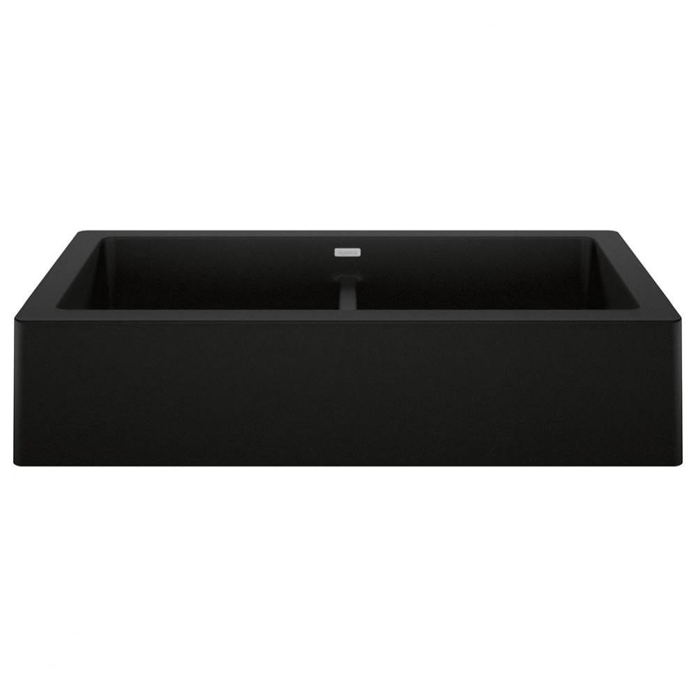 Vintera SILGRANIT 33'' Double Bowl Apron-Front Farmhouse Sink - Coal Black