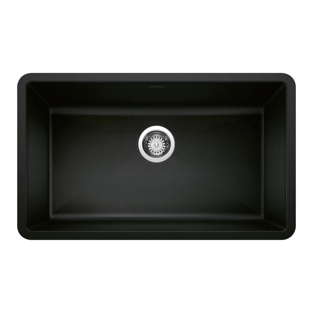 Precis SILGRANIT 32'' Super Single Undermount Kitchen Sink - Coal Black
