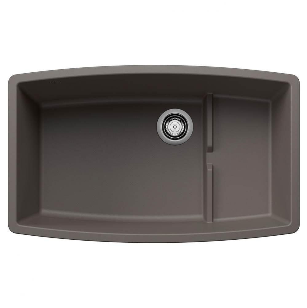 Performa Cascade SILGRANIT 32'' Single Bowl Undermount Kitchen Sink with Colander - Volc