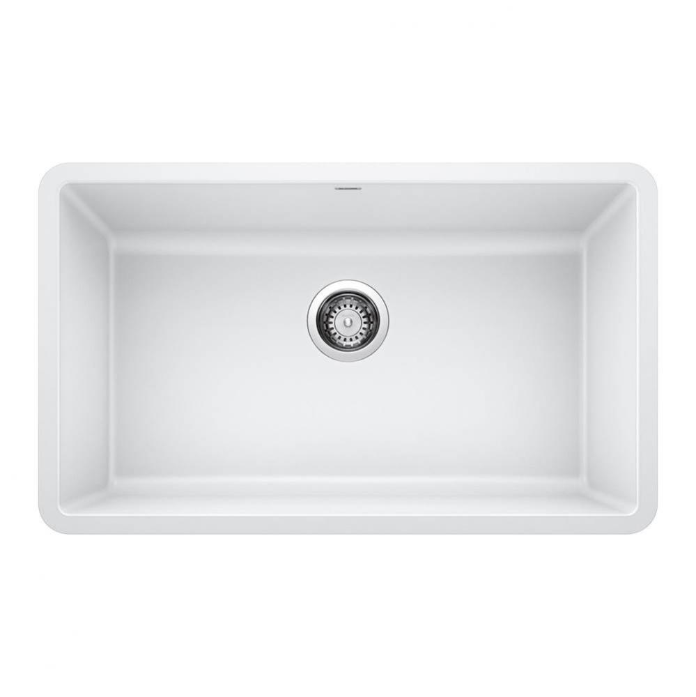 Precis SILGRANIT 30'' Single Bowl Undermount Kitchen Sink - White