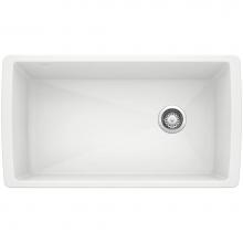 Blanco 441767 - Diamond SILGRANIT 33'' Super Single Undermount Kitchen Sink - White