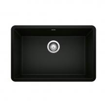 Blanco 442930 - Precis SILGRANIT 27'' Single Bowl Undermount Kitchen Sink - Coal Black