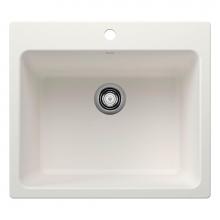 Blanco 401927 - Liven SILGRANIT 25'' Single Bowl Dual Mount Laundry Sink - White