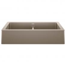 Blanco 526553 - Vintera SILGRANIT 33'' Double Bowl Apron-Front Farmhouse Sink - Truffle
