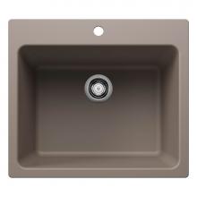 Blanco 401926 - Liven SILGRANIT 25'' Single Bowl Dual Mount Laundry Sink - Truffle