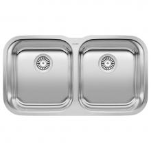 Blanco 441020 - Stellar 33'' 50/50 Double Bowl Undermount Stainless Steel Kitchen Sink