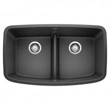 Blanco 442200 - Valea SILGRANIT 32'' 50/50 Double Bowl Undermount Kitchen Sink with Low Divide - Anthrac