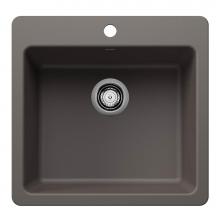 Blanco 443232 - Liven SILGRANIT 21'' Single Bowl Dual Mount Kitchen Sink - Volcano Gray
