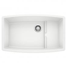 Blanco 440066 - Performa Cascade SILGRANIT 32'' Single Bowl Undermount Kitchen Sink with Colander - Whit