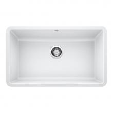 Blanco 442533 - Precis SILGRANIT 30'' Single Bowl Undermount Kitchen Sink - White
