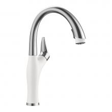 Blanco 442036 - Artona Pull-Down Dual-Spray Kitchen Faucet - PVD Steel/White