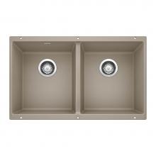Blanco 517678 - Precis SILGRANIT 29'' 50/50 Double Bowl Undermount Kitchen Sink - Truffle