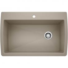 Blanco 441287 - Diamond SILGRANIT 33.5'' Super Single Dual Mount Kitchen Sink - Truffle