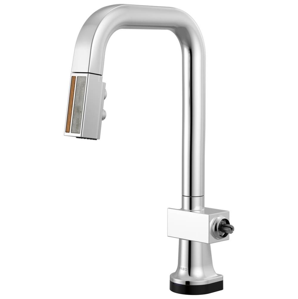 Frank Lloyd Wright SmartTouch Pull-Down Prep Faucet with Square Spout and Wood/Concrete Wand - Les