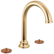 Brizo 65365LF-PGLHP - Beauclere™ Widespread Lavatory Faucet with Arc Spout - Less Handles 1.2 GPM