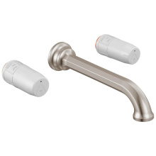 Brizo T65865LF-NKLHP - Beauclere™ Two-Handle Wall Mount Lavatory Faucet - Less Handles 1.2 GPM