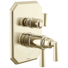 Brizo T75565-PN - Beauclere™ TempAssure® Thermostatic Valve with Integrated 3-Function Diverter Trim