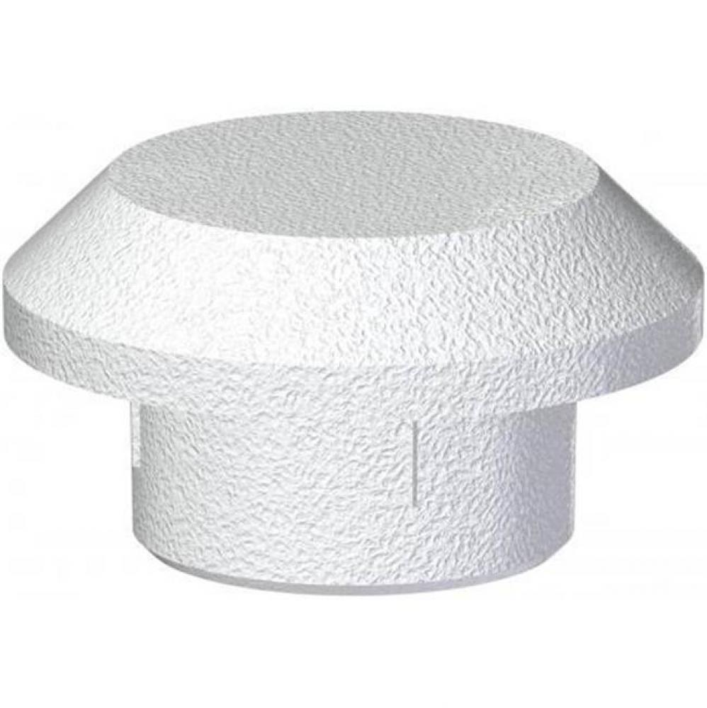 BUTTON WHITE W/BLACK LETTERS