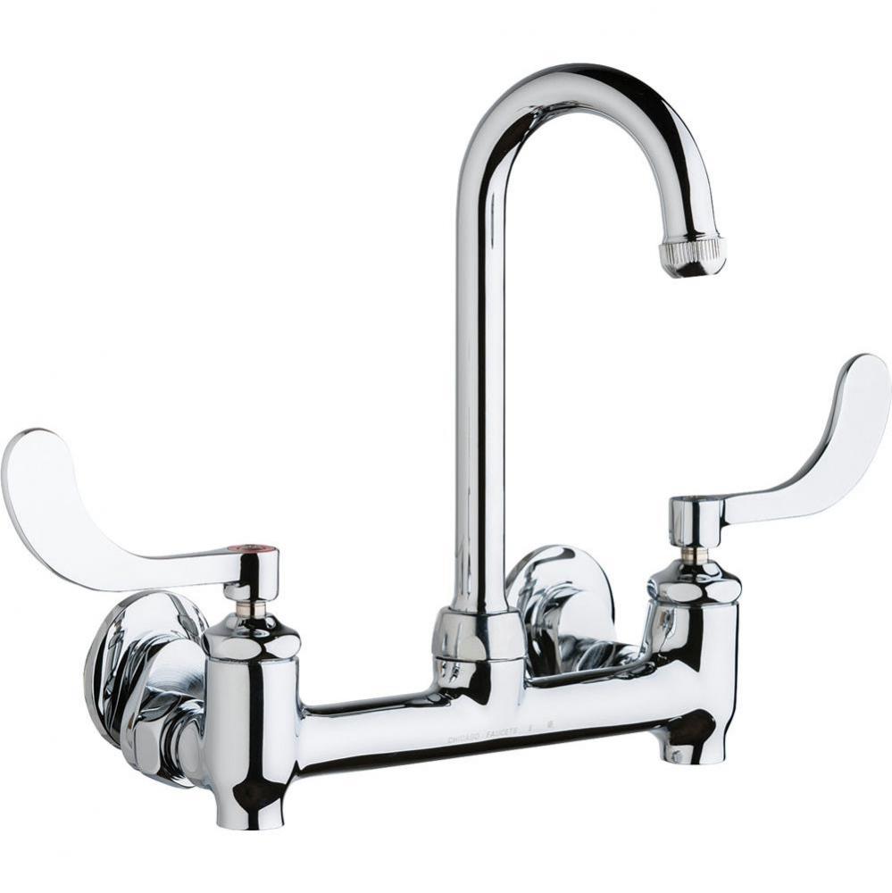 SINK FAUCET, 8'' WALL W/ STOPS