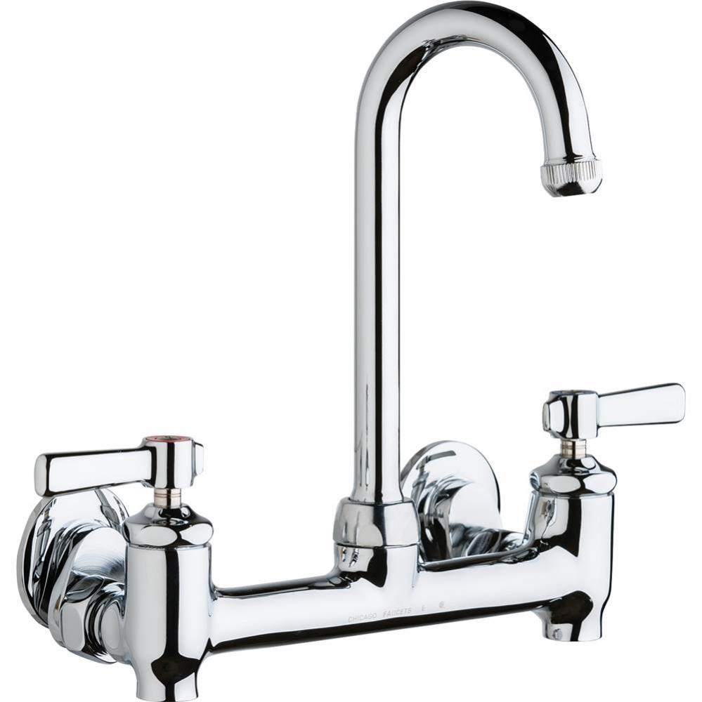 SINK FAUCET, 8'' WALL W/ STOPS