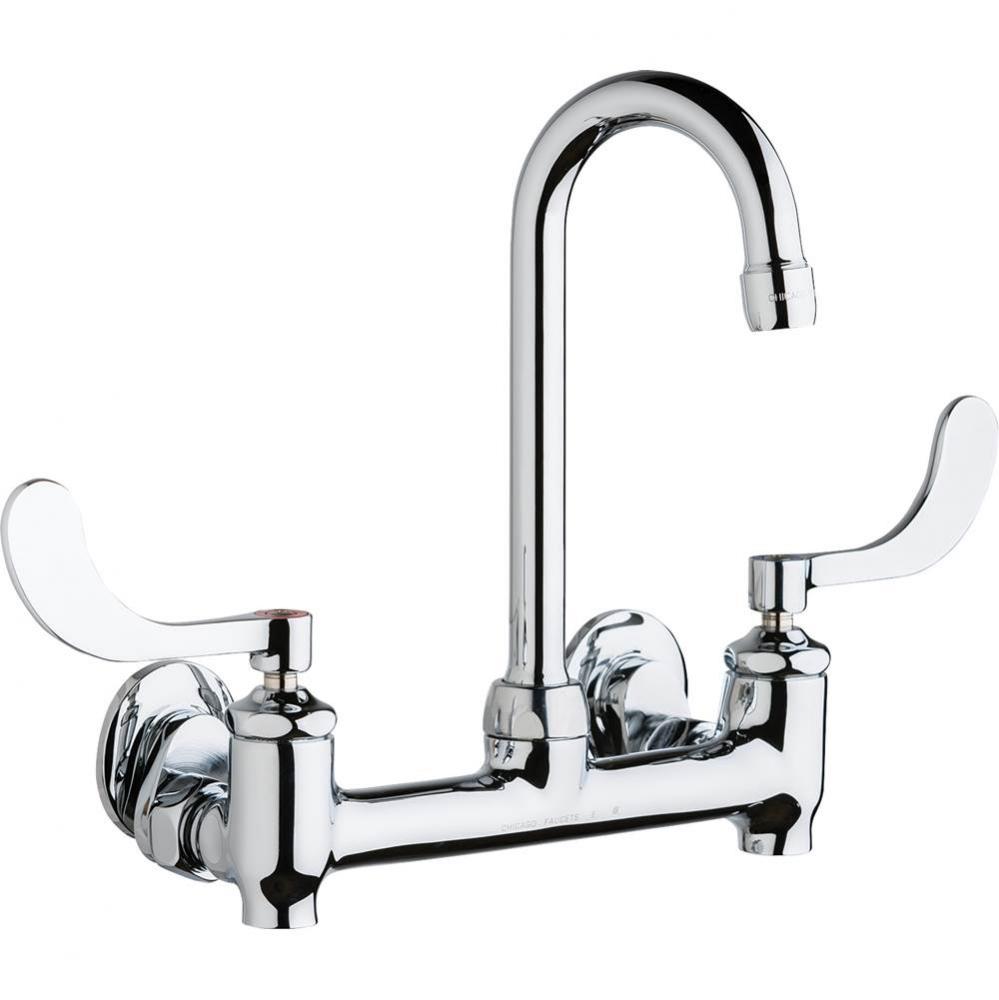 SINK FAUCET, 8'' WALL W/ STOPS