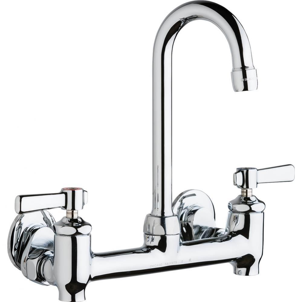 SINK FAUCET, 8'' WALL W/ STOPS