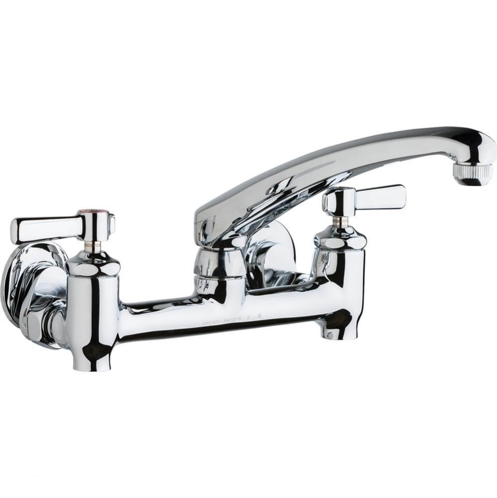 SINK FAUCET, 8'' WALL W/ STOPS