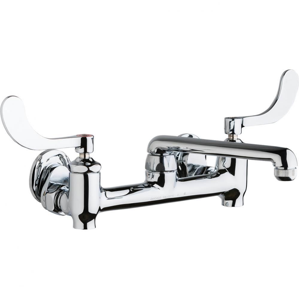 SINK FAUCET, 8'' WALL W/ STOPS