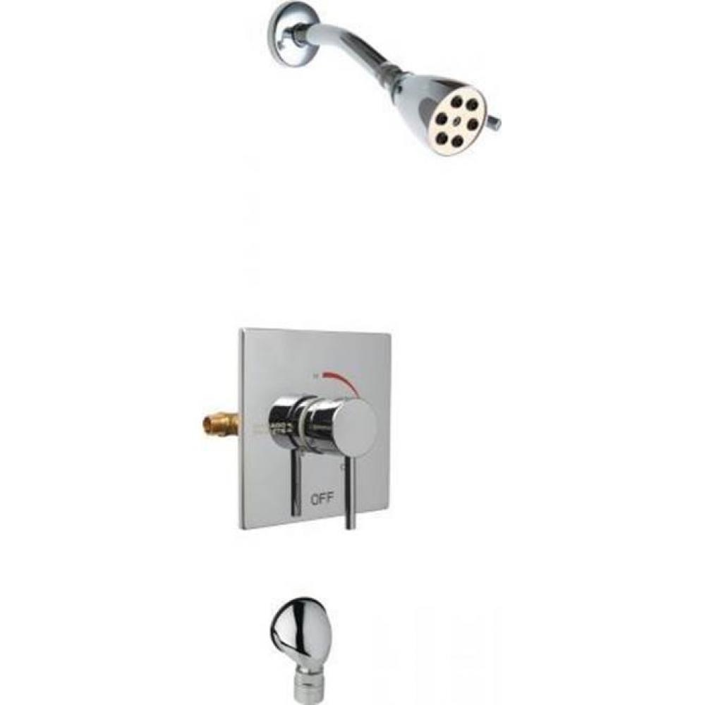 AUTOMATIC DRAIN T/P SQ TRIM SHOWER VALVE