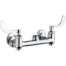 Chicago Faucets 640-LES317YAB - SINK FAUCET, 8'' WALL W/ STOPS