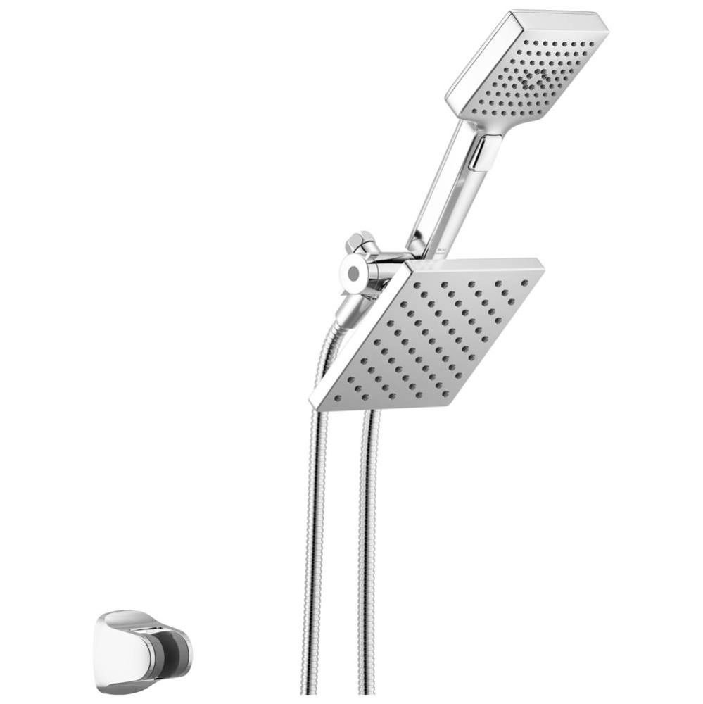 Universal Showering Components: 5-Setting Two-in-One Combination Shower with Additional Mount