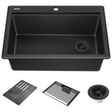 Delta Faucet 75A933-30S-BL - Everest™ 30'' Granite Composite Workstation Kitchen Sink Drop-In Top Mount Single Bowl