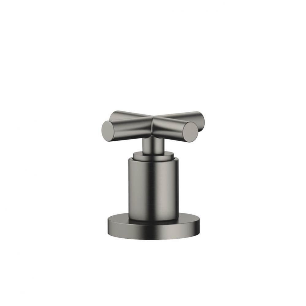 Tara Deck Valve Clockwise-Closing Hot Or Cold In Dark Platinum Matte