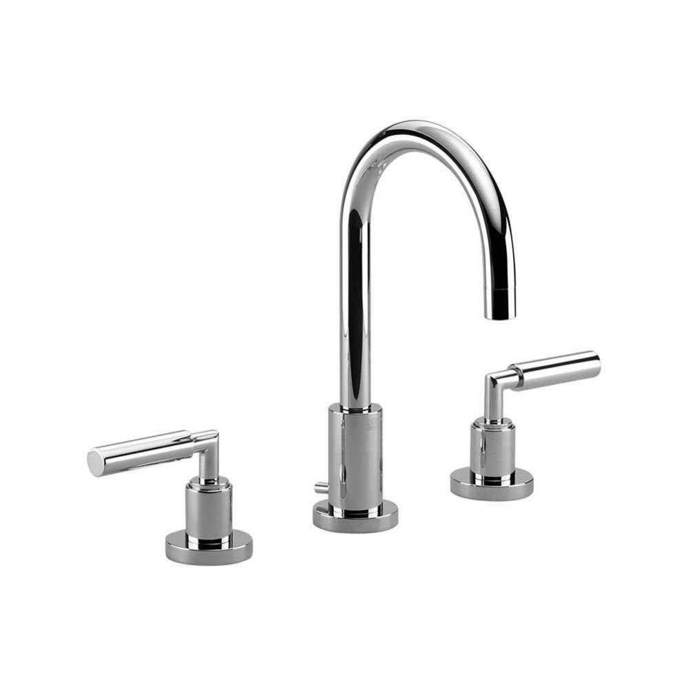 Tara Three-Hole Lavatory Mixer With Drain In Polished Chrome