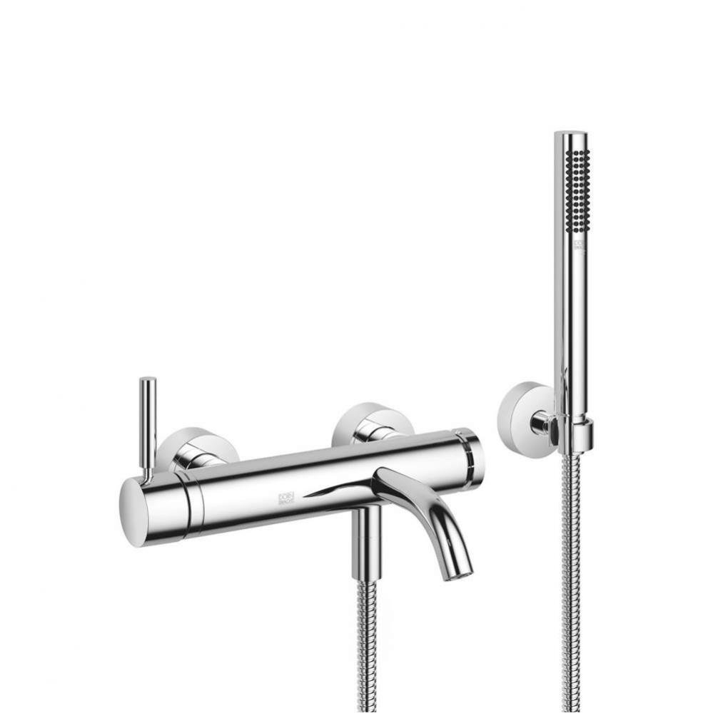 Meta Single-Lever Tub Mixer For Wall-Mounted Installation With Hand Shower Set In Polished Chrome