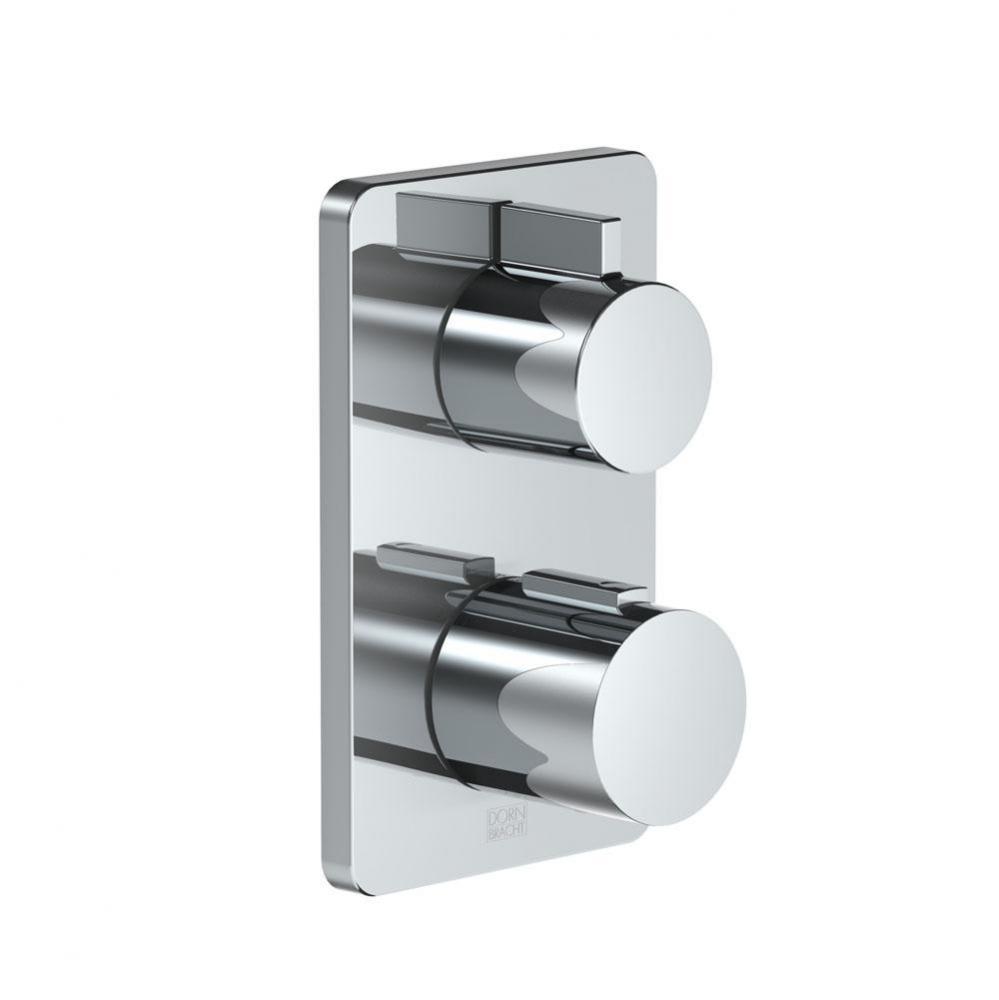 Concealed Thermostat With One-Way Volume Control In Polished Chrome