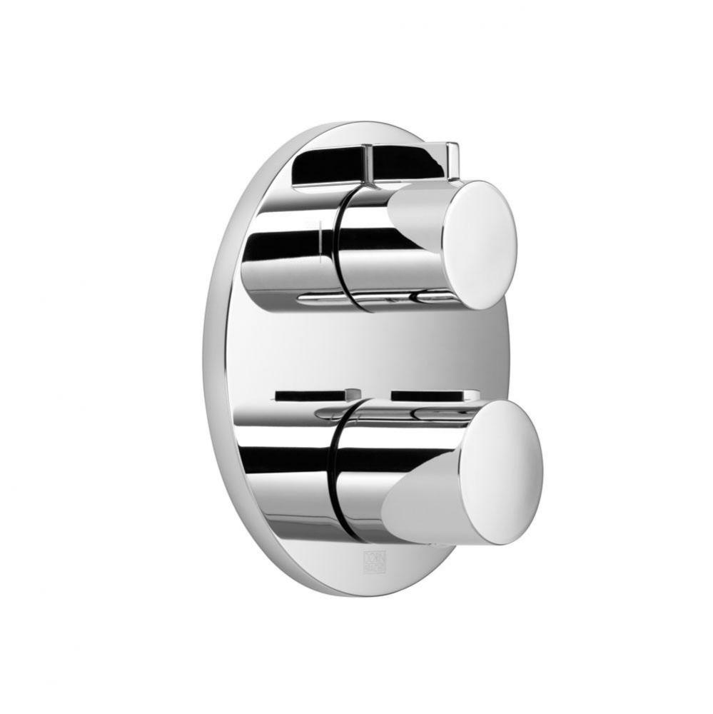 Concealed Thermostat With One-Way Volume Control In Polished Chrome