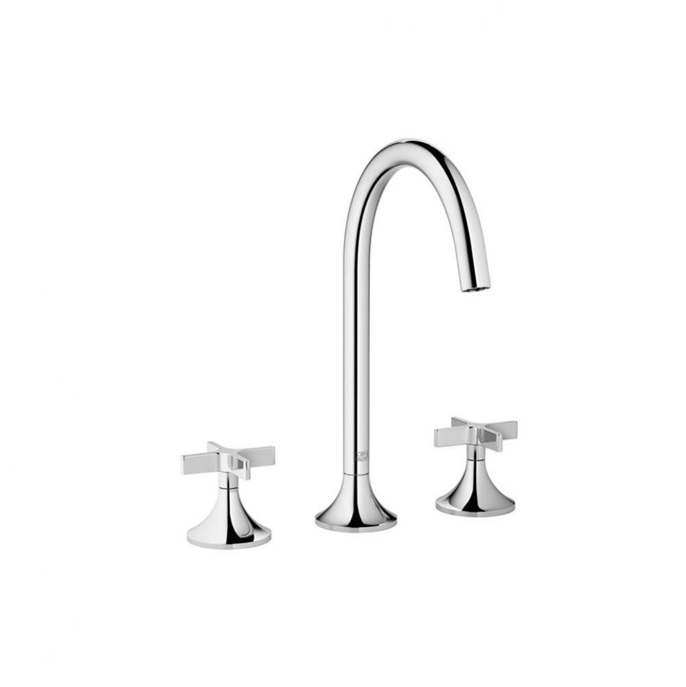 VAIA Three-Hole Lavatory Mixer With Drain In Polished Chrome