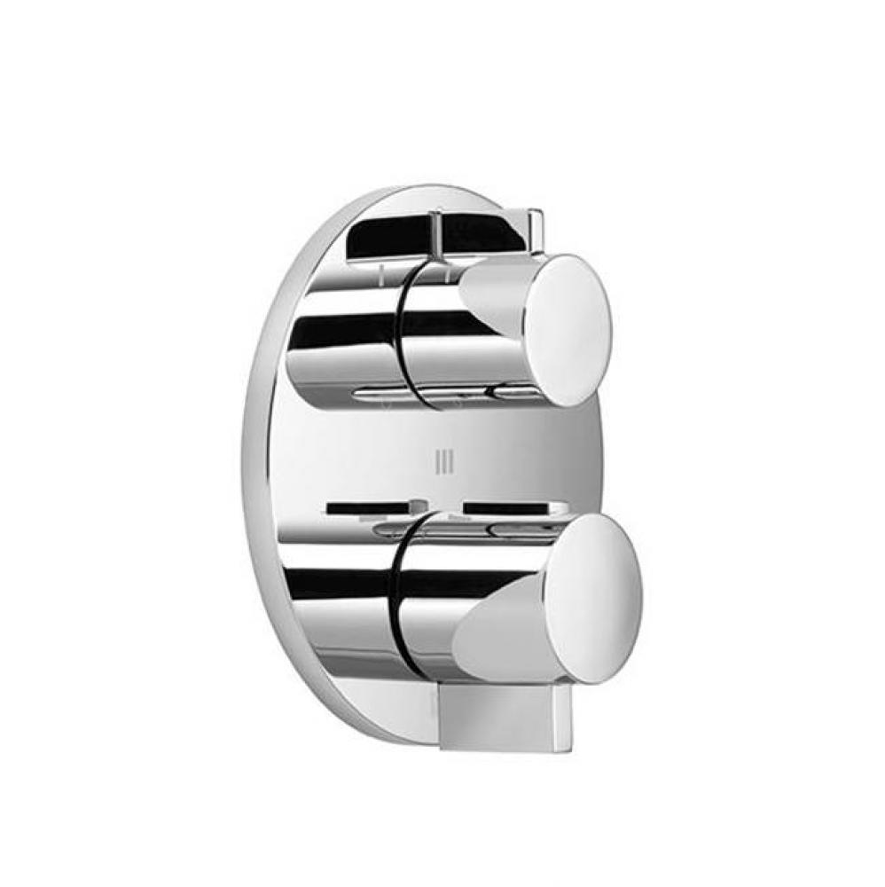 Concealed Thermostat With Three-Way Volume Control In Polished Chrome