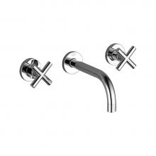 Dornbracht 36712892-000010 - Tara Wall-Mounted Three-Hole Lavatory Mixer Without Drain In Polished Chrome