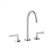 Dornbracht 20713819-000010 - VAIA Three-Hole Lavatory Mixer With Drain In Polished Chrome