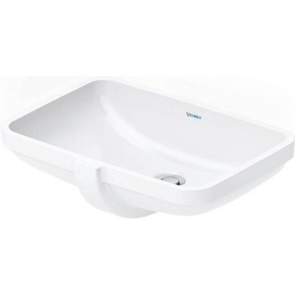 Duravit No.1 19 1/4'' Rectangular Undermount Sink in White with Overflow