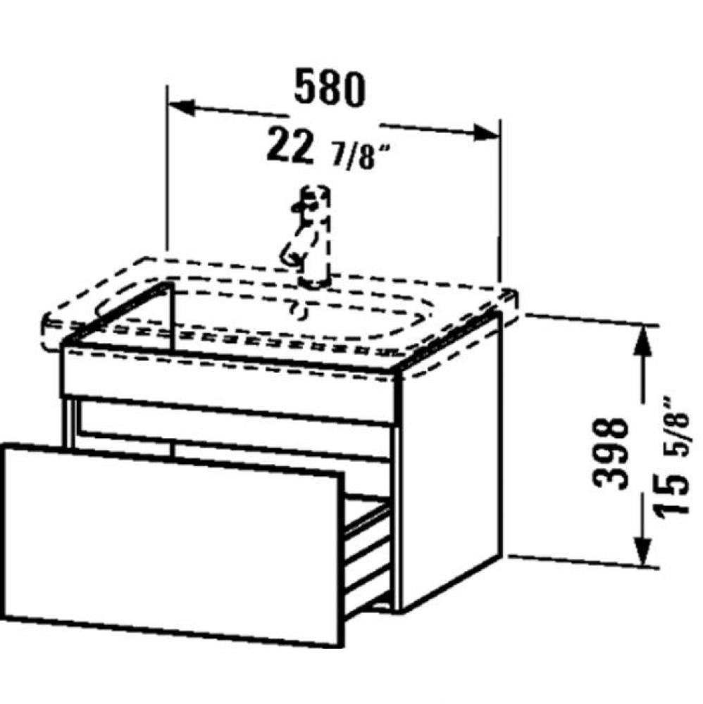DS Vanity unit WM, Terrra - 1 drawer DuraStyle
