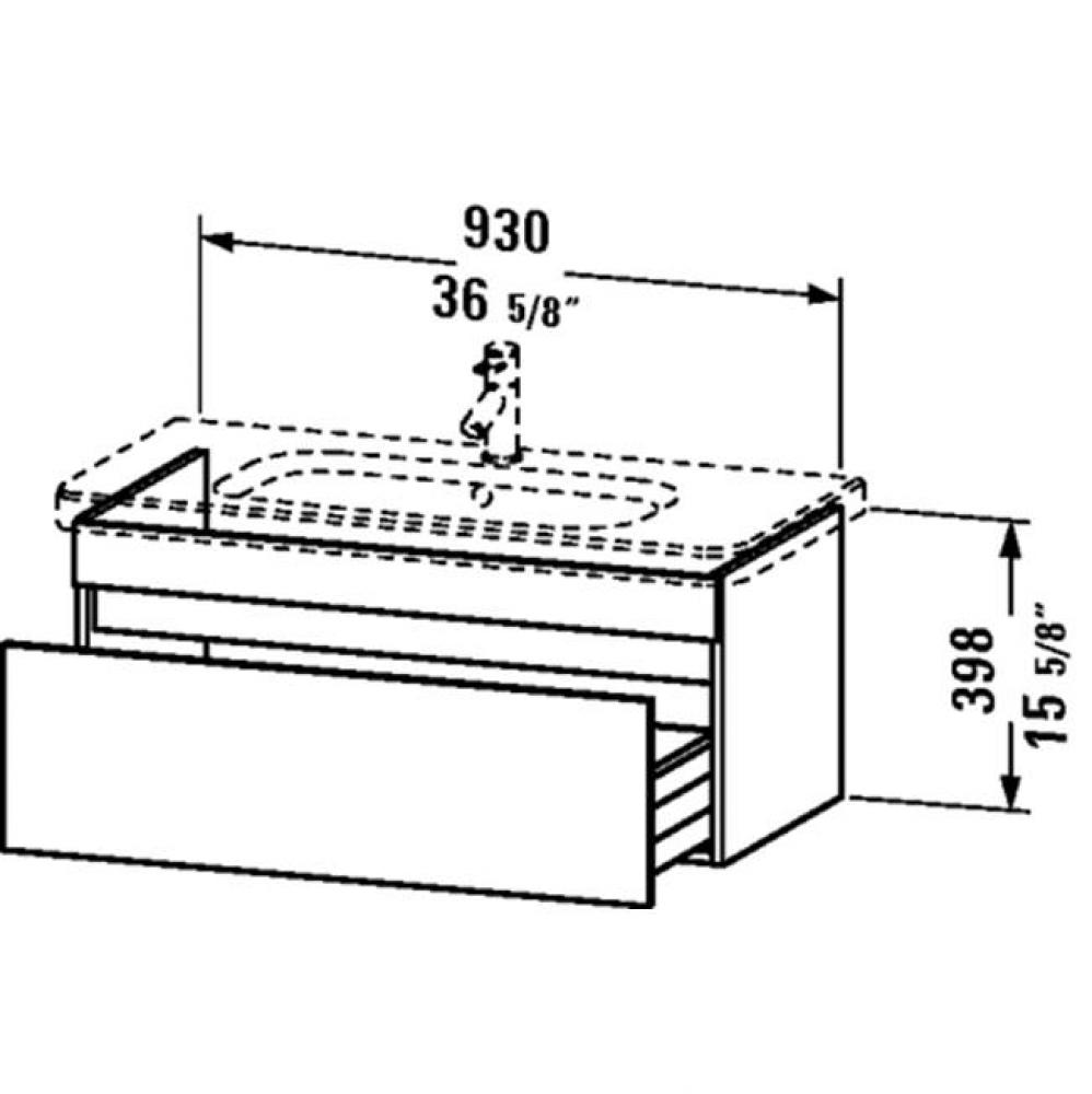 DS Vanity unit WM, Terrra - 1 drawer,DuraStyle