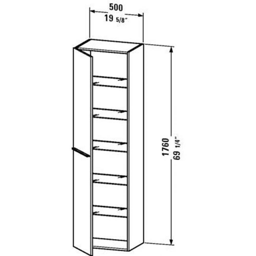 Duravit X-Large Tall Cabinet American Walnut